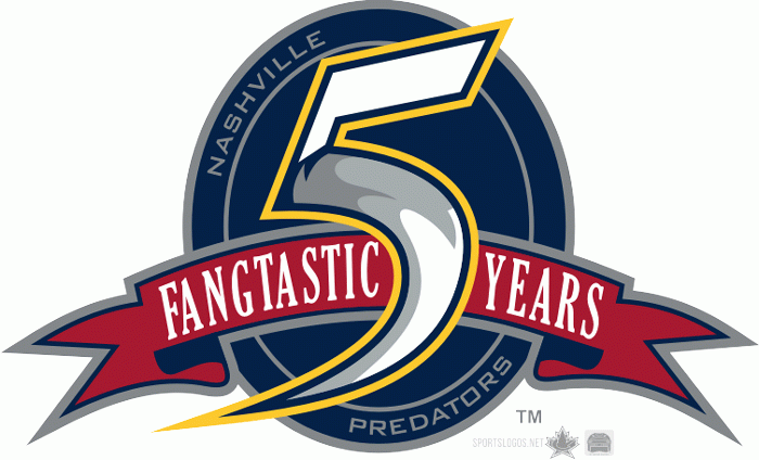 Nashville Predators 2003 Anniversary Logo iron on heat transfer